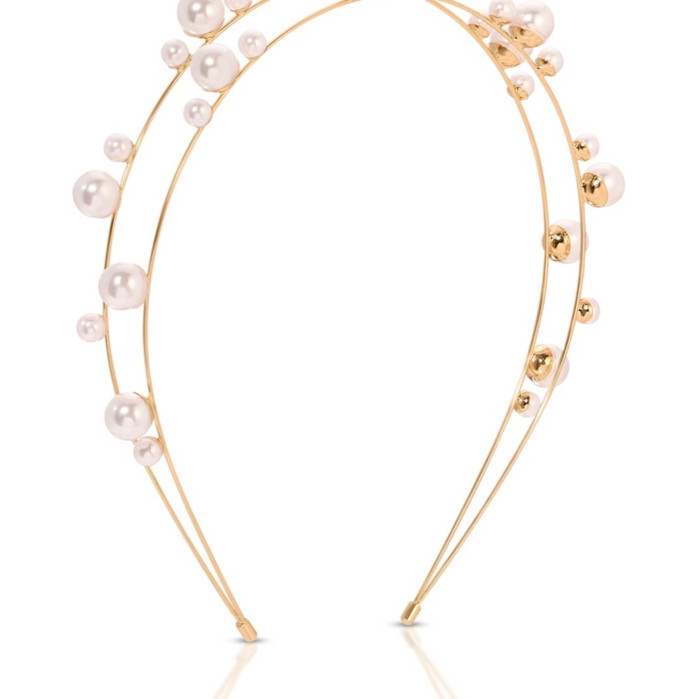 Ettika Topped in Pearl Headband Gold - Picture 3 of 4